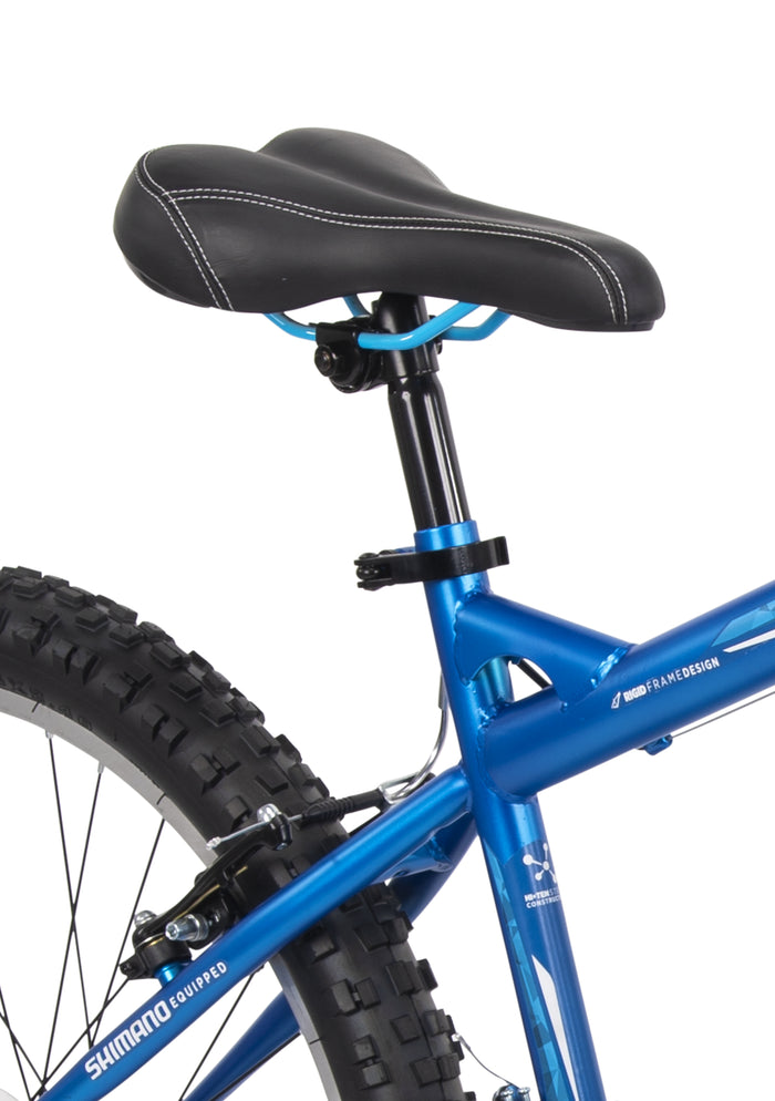 Huffy Extent mountainbike 24 tum blå 18 växlar, För barn 8-12 år