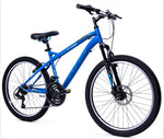 Huffy Extent mountainbike 24 tum blå 18 växlar, För barn 8-12 år