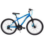 Huffy Extent mountainbike 24 tum blå 18 växlar, För barn 8-12 år