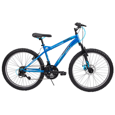 Huffy Extent mountainbike 24 tum blå 18 växlar, För barn 8-12 år
