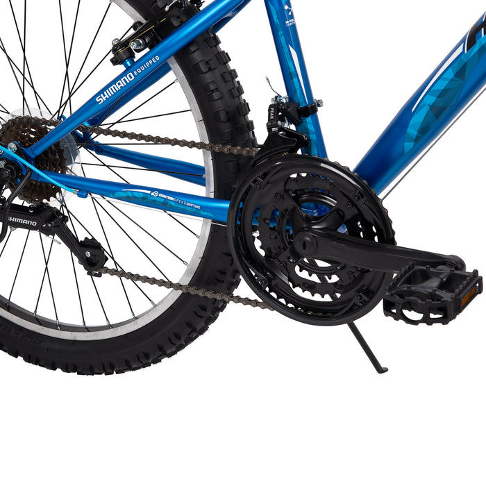 Huffy Extent mountainbike 24 tum blå 18 växlar, För barn 8-12 år