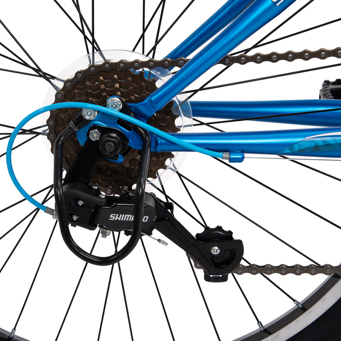 Huffy Extent mountainbike 24 tum blå 18 växlar, För barn 8-12 år