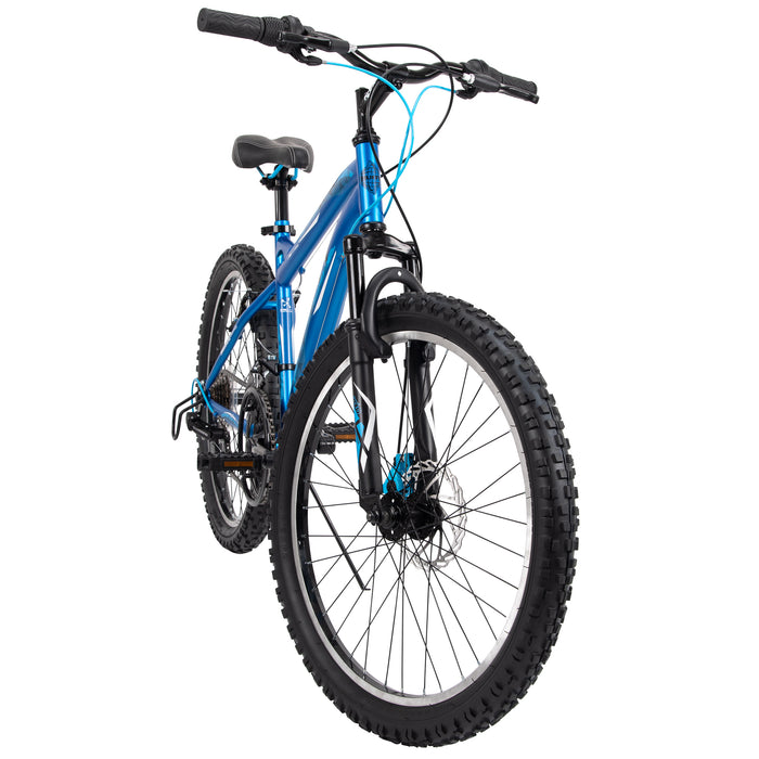 Huffy Extent mountainbike 24 tum blå 18 växlar, För barn 8-12 år