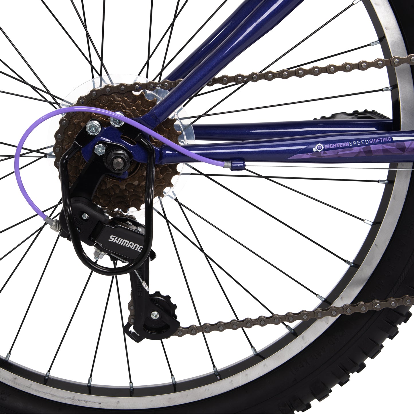Huffy Extent 24in Hardtail mountainbike midnatt lila - För barn 8-12 år