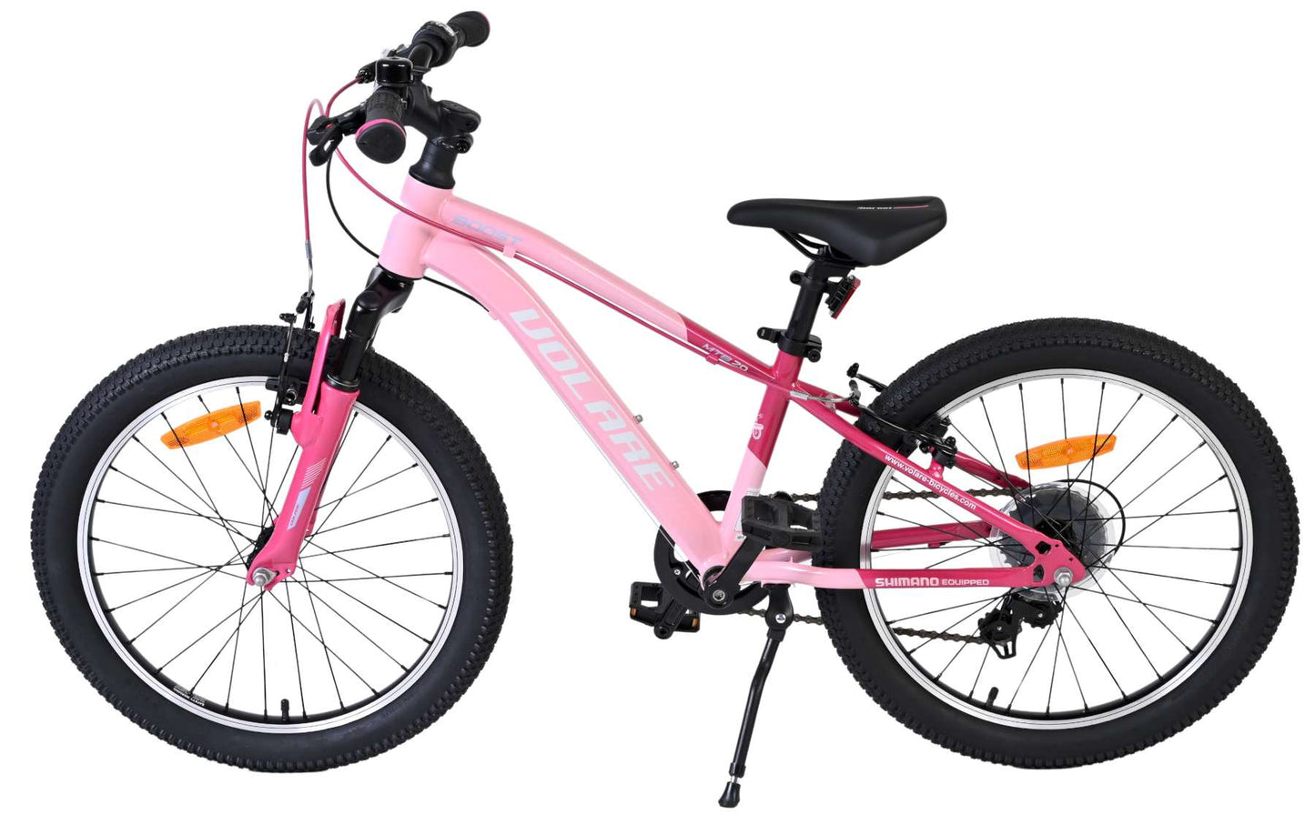 Volare Boost Barncykel 20 tum, 7 växlar, dubbla handbromsar, Rosa - För barn 6-8 år