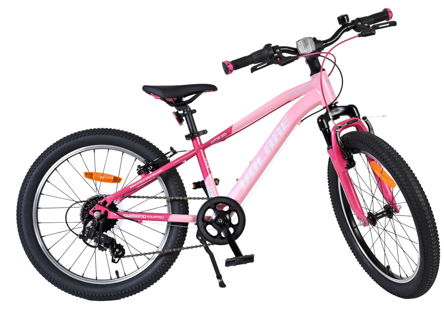 Volare Boost Barncykel 20 tum, 7 växlar, dubbla handbromsar, Rosa - För barn 6-8 år