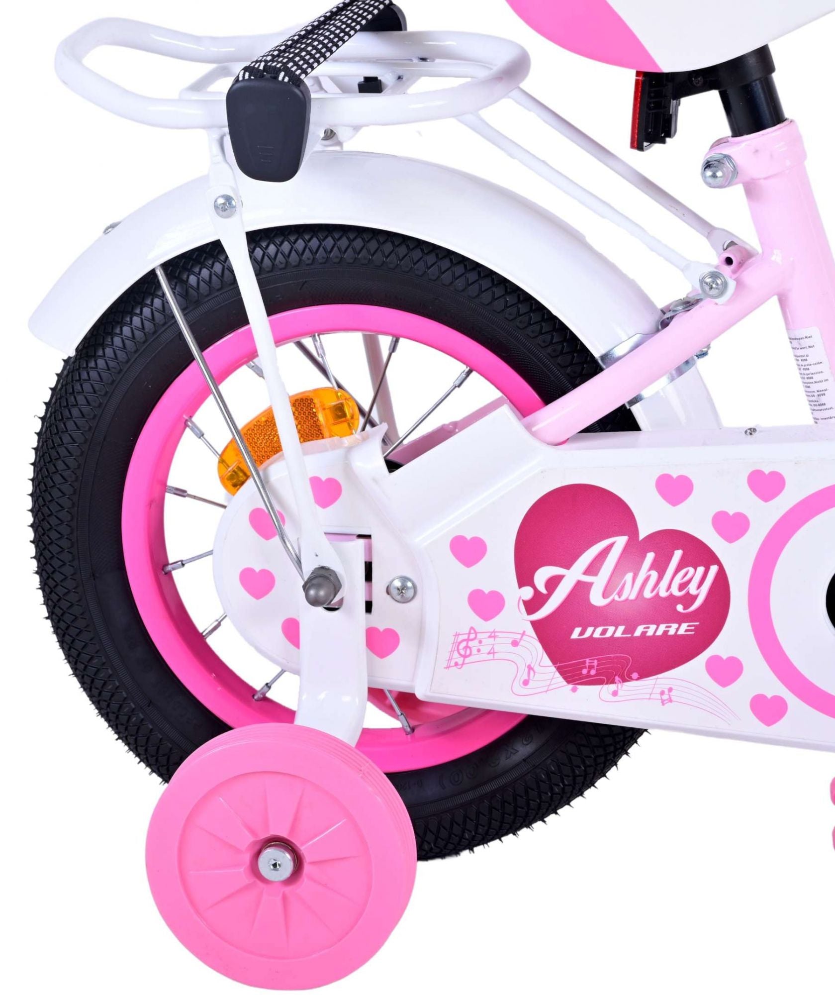 Volare Ashley Barncykel 12 tum, Rosa - Lilla Cykelbutiken
