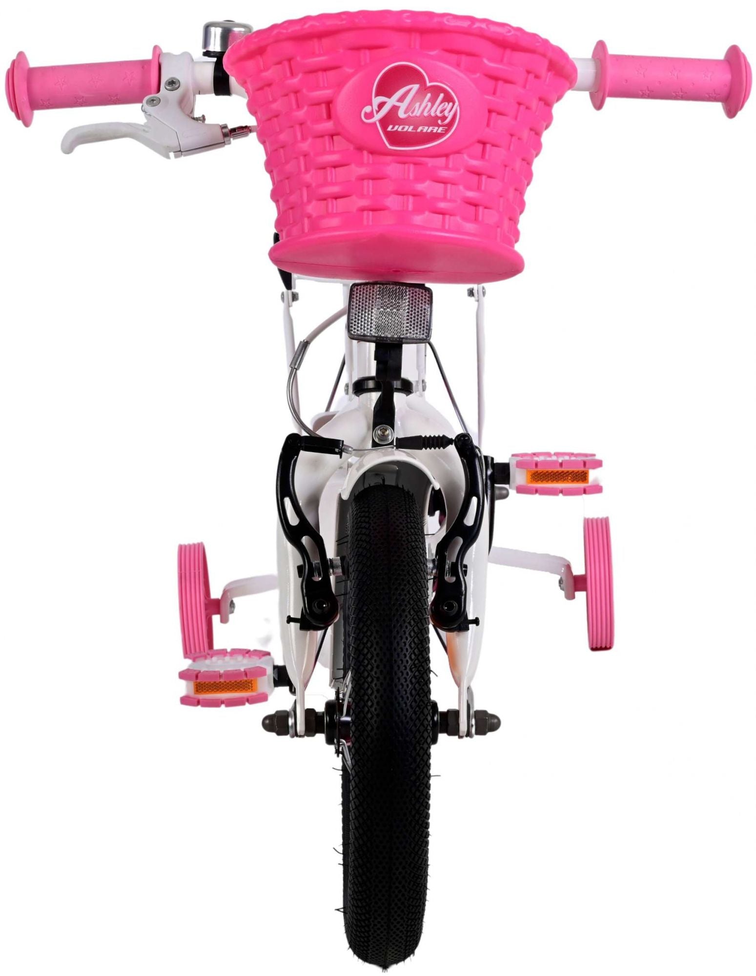 Volare Ashley Barncykel 12 tum, Vit - Lilla Cykelbutiken
