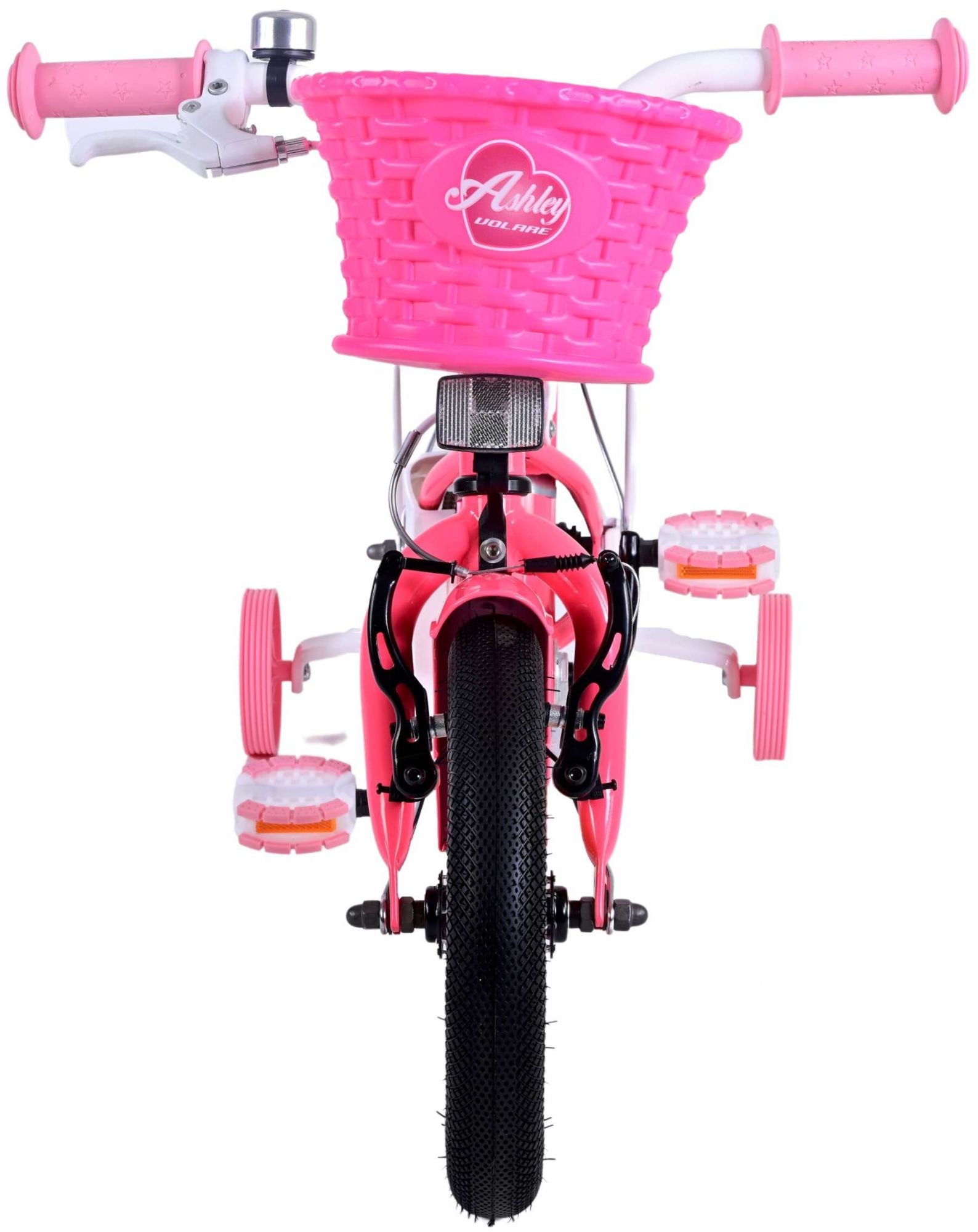 Volare Ashley Barncykel 12 tum, Röd/Rosa - Lilla Cykelbutiken