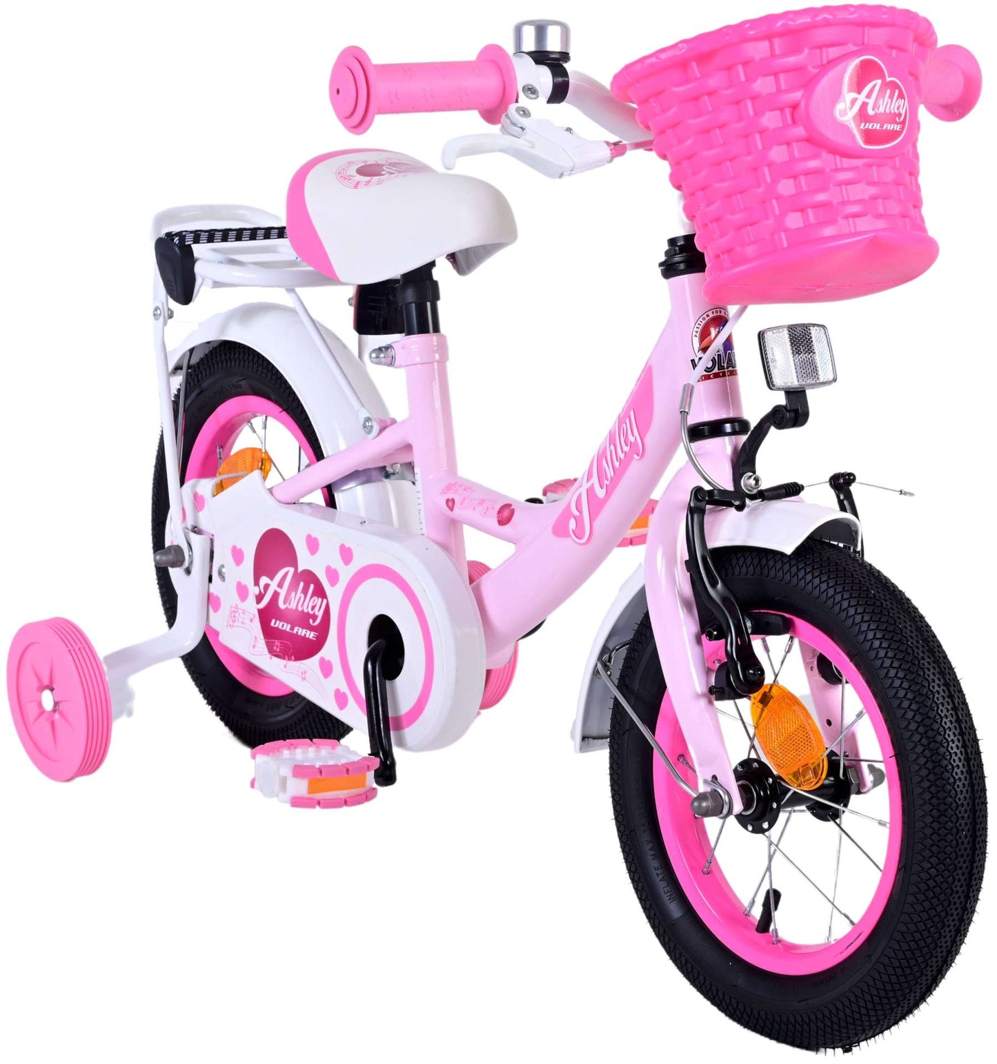 Volare Ashley Barncykel 12 tum, Rosa - Lilla Cykelbutiken