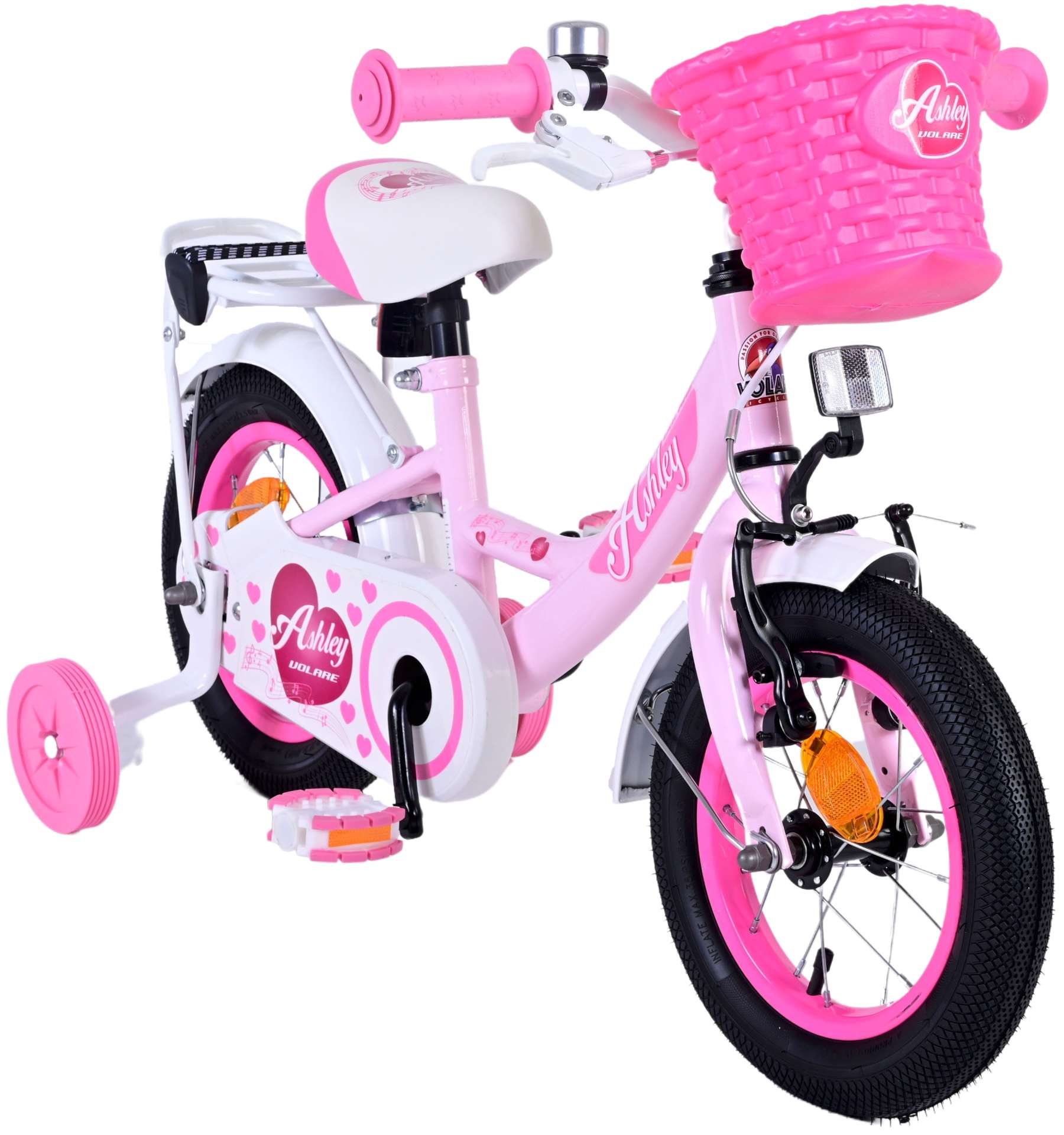 Volare Ashley Barncykel 12 tum, Rosa - Lilla Cykelbutiken