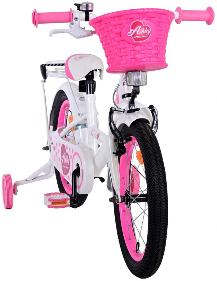 Volare Ashley Barncykel 16 tum, Vit - Lilla Cykelbutiken