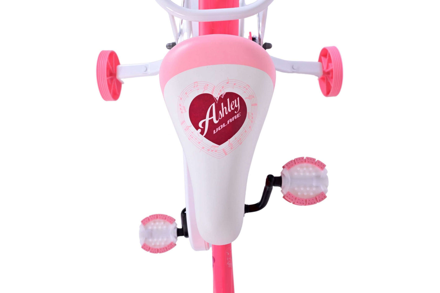 Volare Ashley 18-tums Barncykel Rosa – Med Korg & Stödhjul- För barn 4–7 år