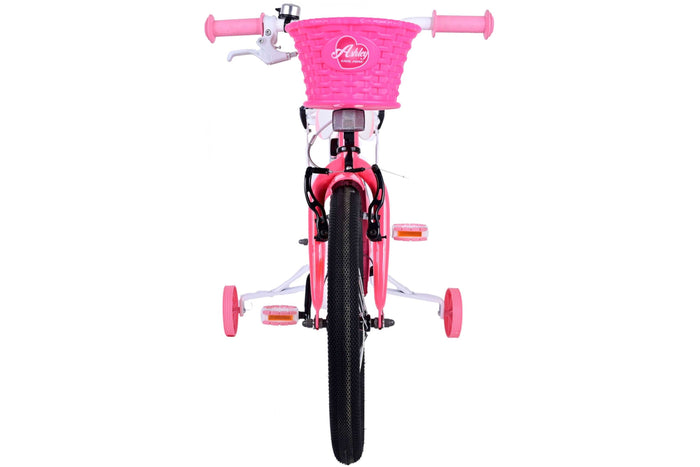 Volare Ashley 18-tums Barncykel Rosa – Med Korg & Stödhjul- För barn 4–7 år