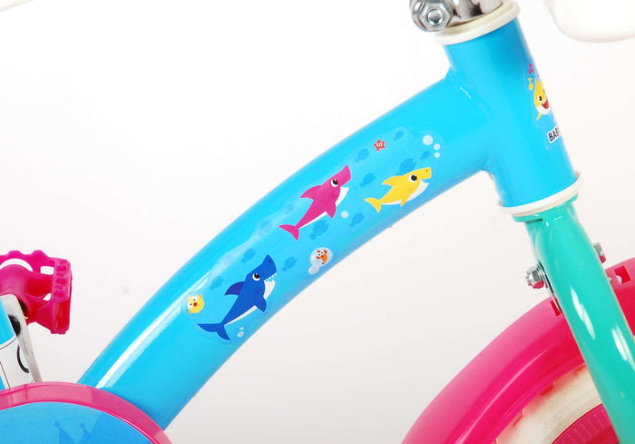 Ocean Barncykel 10 tum, Rosa/Blå - Lilla Cykelbutiken