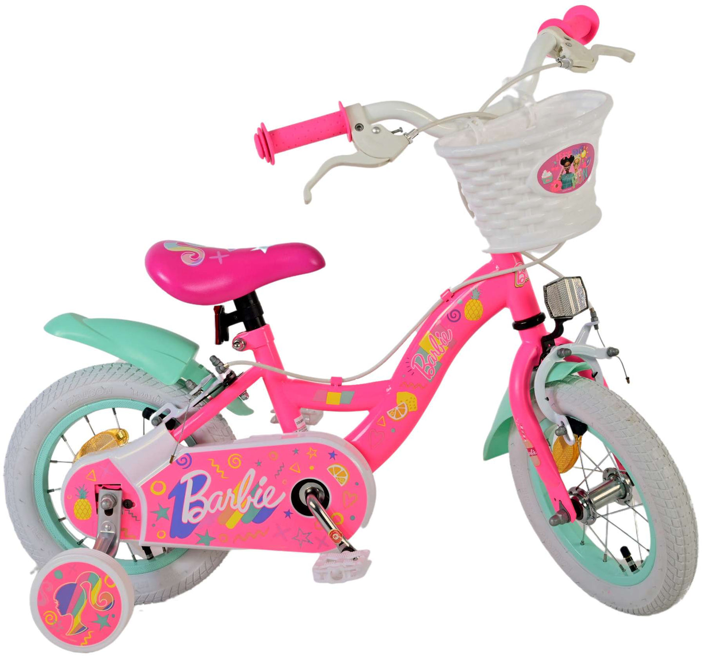 Barbie Kids' Rosa 12 tum – Barncykel med två handbromsar
