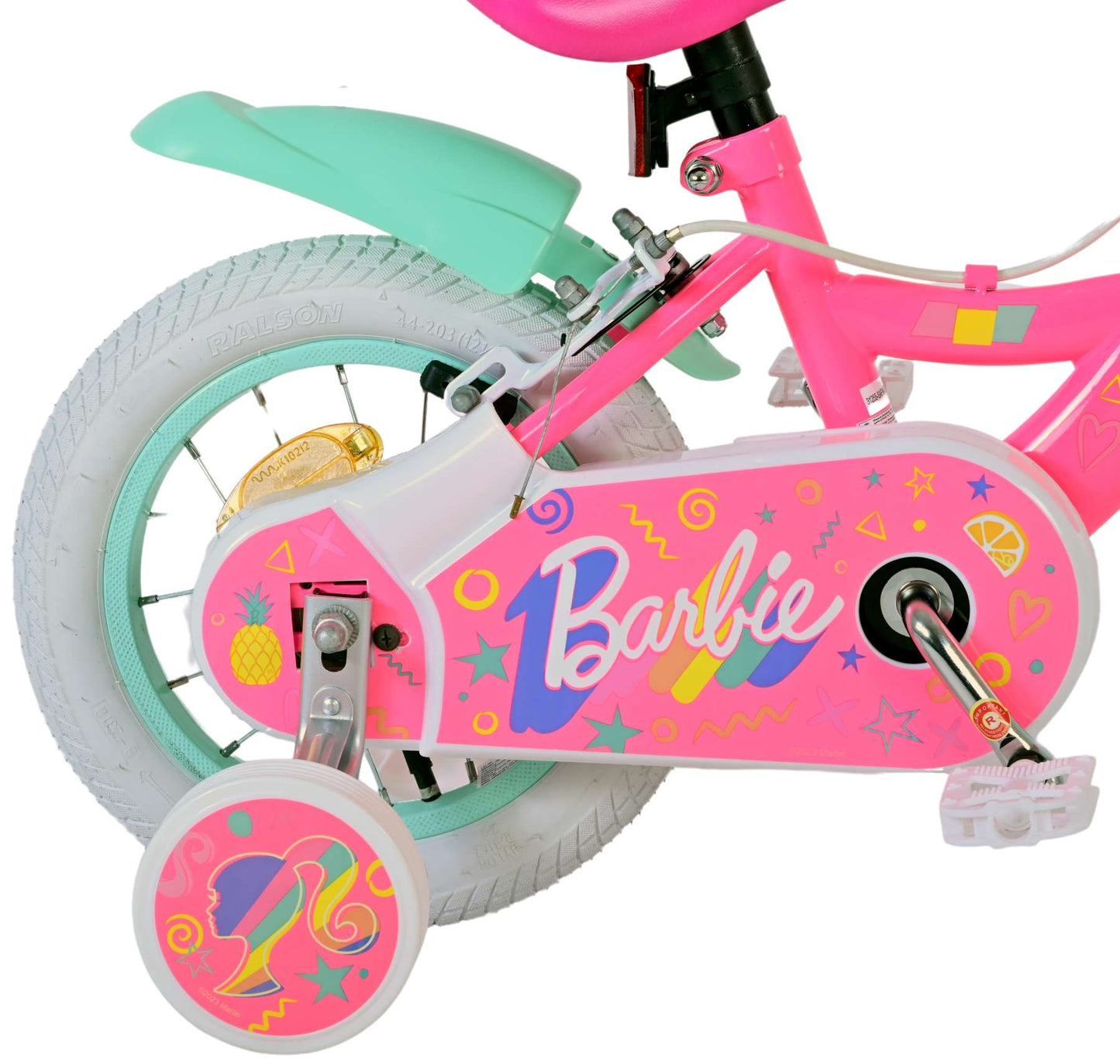 Barbie Kids' Rosa 12 tum – Barncykel med två handbromsar
