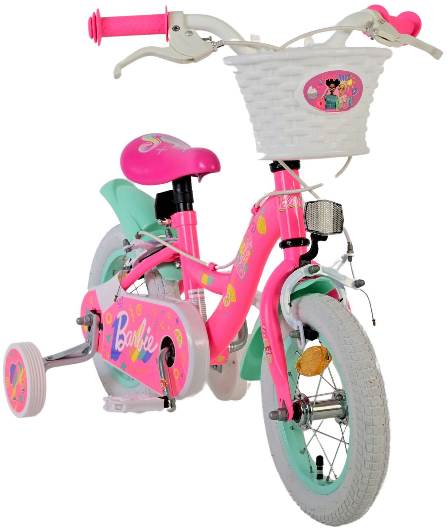 Barbie Kids' Rosa 12 tum – Barncykel med två handbromsar