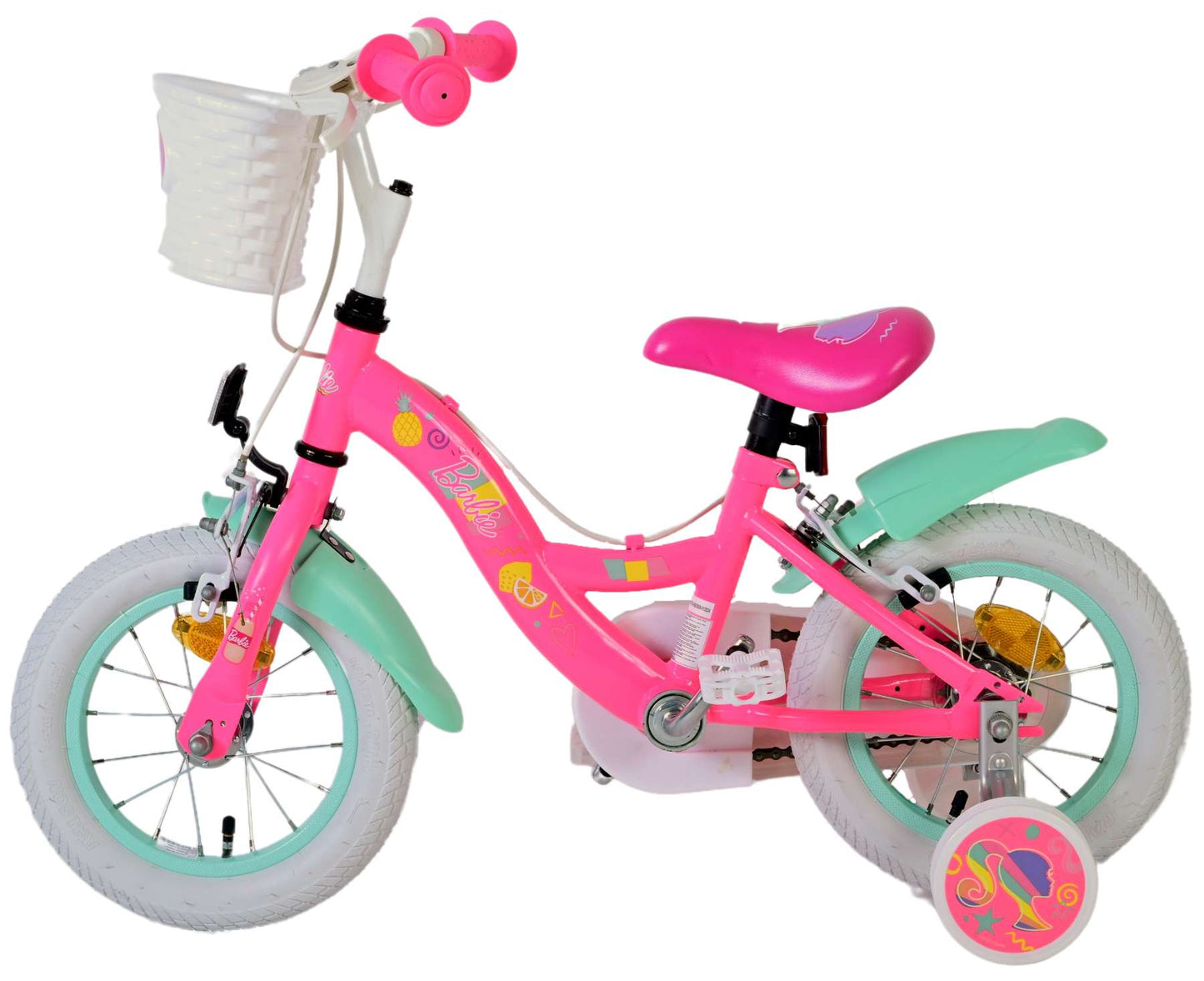 Barbie Kids' Rosa 12 tum – Barncykel med två handbromsar