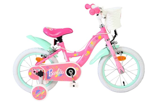 Barbie Kids' Barncykel 14 tum, dubbla handbromsar, Rosa - För barn 5-5 år