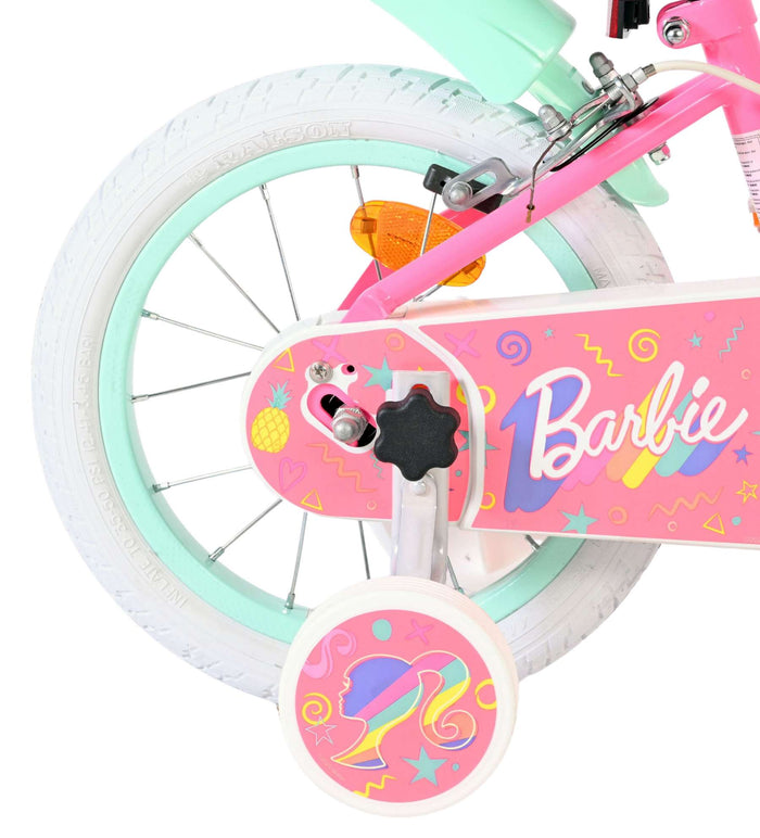 Barbie Kids' Barncykel 14 tum, dubbla handbromsar, Rosa - För barn 5-5 år