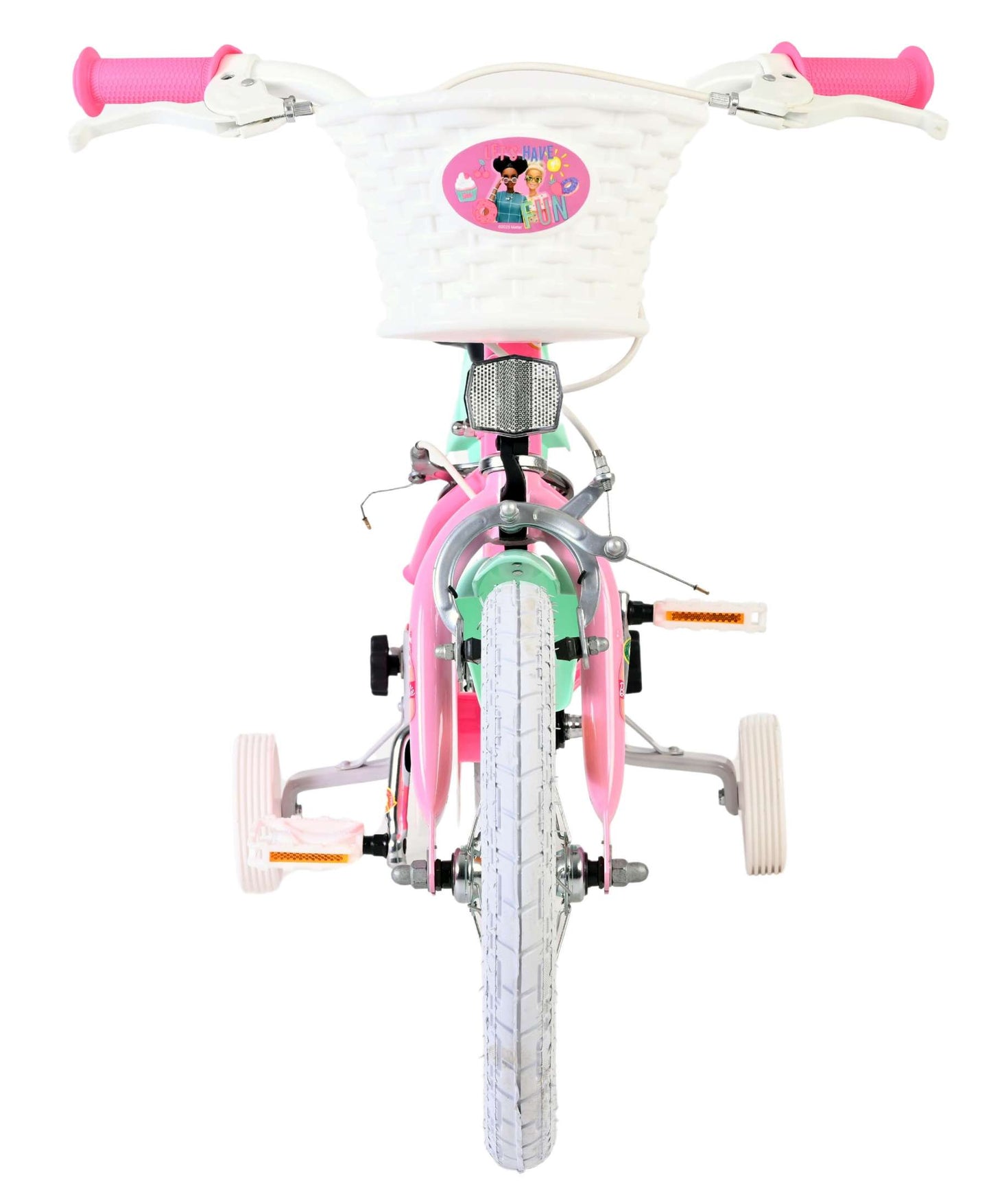 Barbie Kids' Barncykel 14 tum, dubbla handbromsar, Rosa - För barn 5-5 år