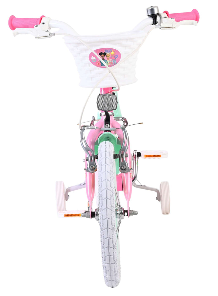 Barbie Kids' Barncykel 16 tum, dubbla handbromsar, Rosa - För barn 4-6 år