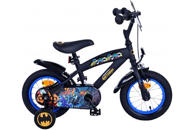 Batman Barncykel 12 tum, Svart - Lilla Cykelbutiken