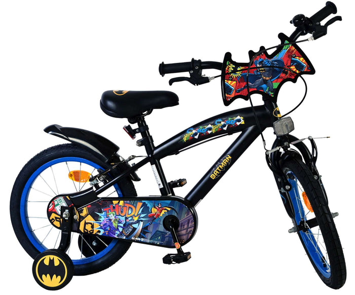 Batman Barncykel 16 tum, dubbla handbromsar, Svart - För barn 4-6 år