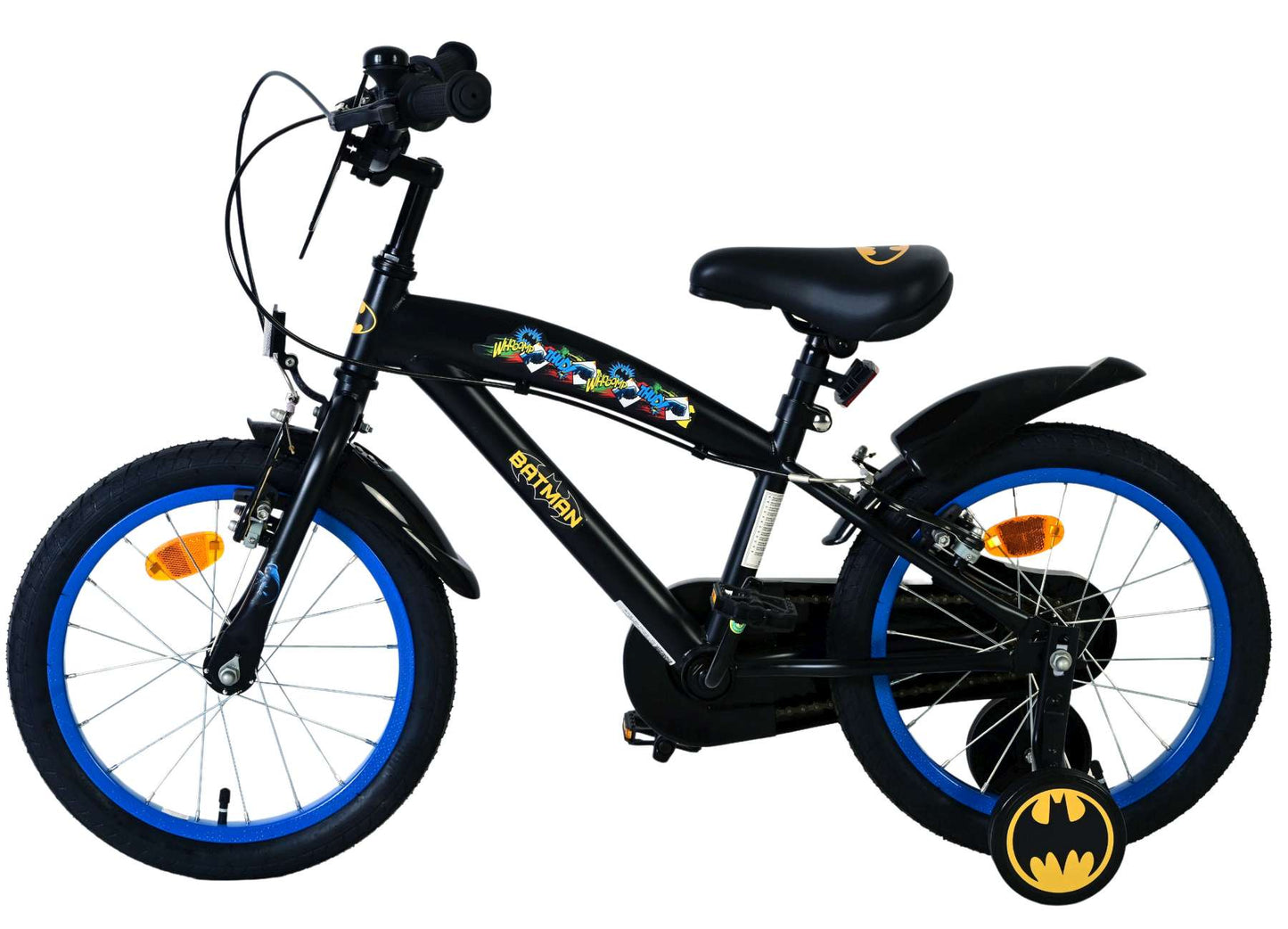 Batman Barncykel 16 tum, dubbla handbromsar, Svart - För barn 4-6 år