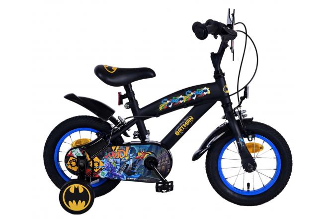 Batman Barncykel Två Handbromsar 12 tum, Svart - Lilla Cykelbutiken
