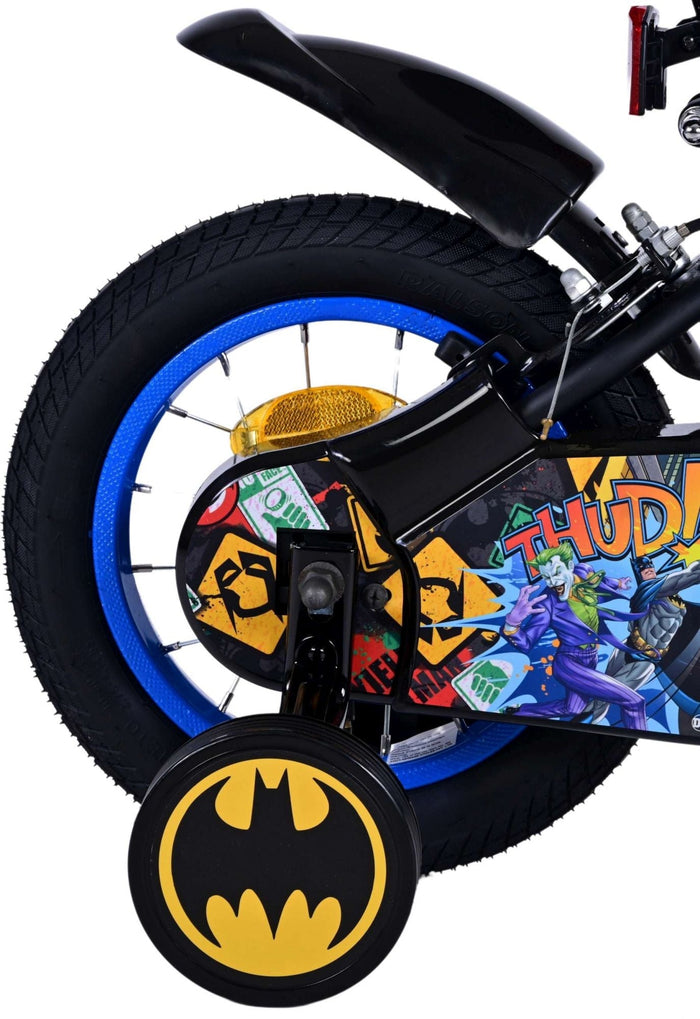 Batman Barncykel Två Handbromsar 12 tum, Svart - Lilla Cykelbutiken
