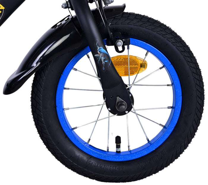 Batman Barncykel Två Handbromsar 12 tum, Svart - Lilla Cykelbutiken