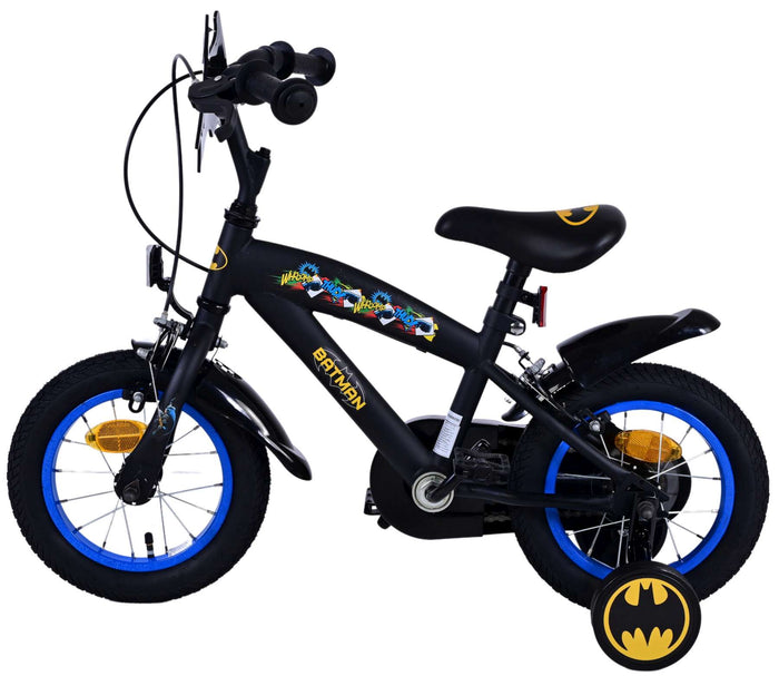 Batman Barncykel Två Handbromsar 12 tum, Svart - Lilla Cykelbutiken