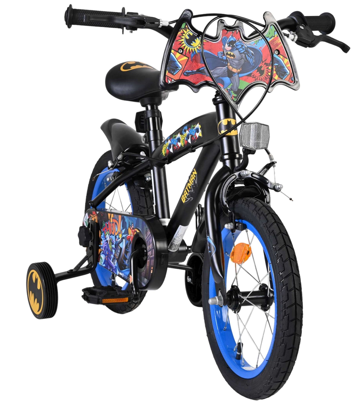 Batman Barncykel 14 tum, dubbla handbromsar, Svart - För barn 5-5 år