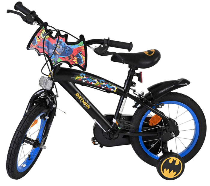 Batman Barncykel 14 tum, dubbla handbromsar, Svart - För barn 5-5 år