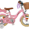Volare Blossom 12 tum Rosa Barncykel med Korg & Dockhållare – Dubbel Handbroms, För barn 3-4 år