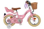 Volare Blossom 12 tum Rosa Barncykel med Korg & Dockhållare – Dubbel Handbroms, För barn 3-4 år