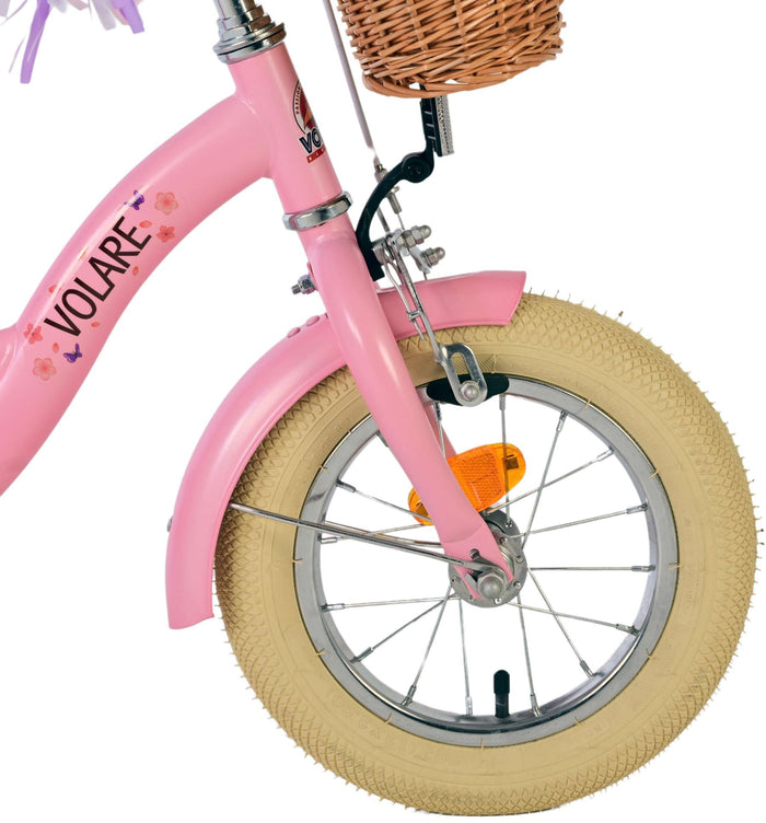 Volare Blossom Barncykel 12 tum, Rosa - Lilla Cykelbutiken