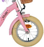 Volare Blossom Barncykel Två Handbromsar 12 tum, Rosa - Lilla Cykelbutiken