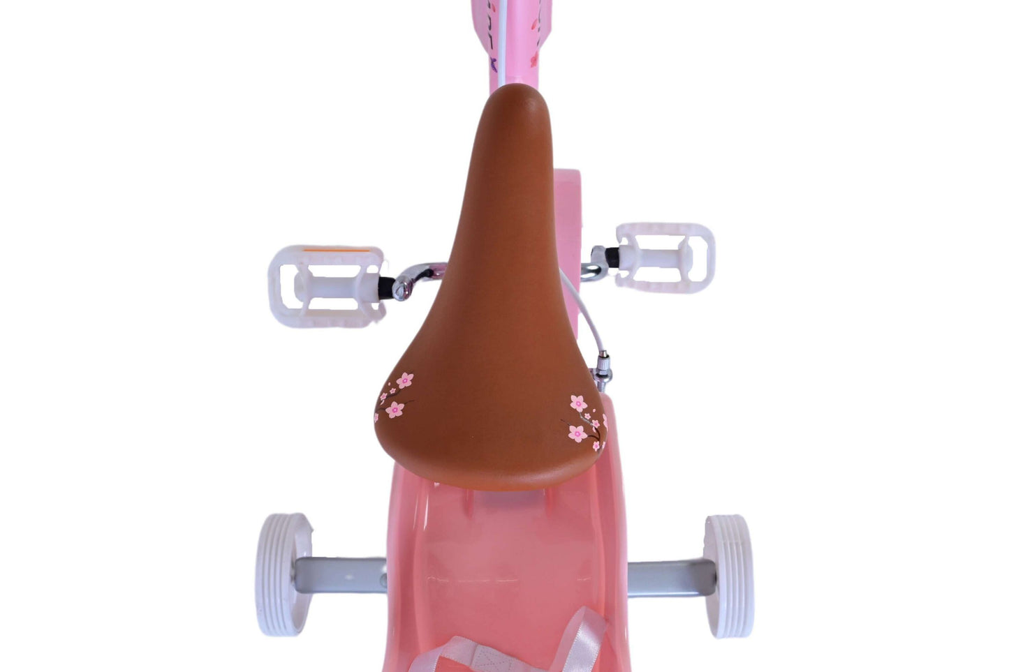 Volare Blossom 12 tum Rosa Barncykel med Korg & Dockhållare – Dubbel Handbroms, För barn 3-4 år