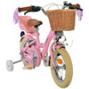 Volare Blossom 12 tum Rosa Barncykel med Korg & Dockhållare – Dubbel Handbroms, För barn 3-4 år