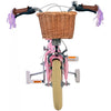Volare Blossom 12 tum Rosa Barncykel med Korg & Dockhållare – Dubbel Handbroms, För barn 3-4 år