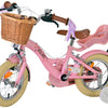 Volare Blossom 12 tum Rosa Barncykel med Korg & Dockhållare – Dubbel Handbroms, För barn 3-4 år