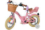 Volare Blossom 12 tum Rosa Barncykel med Korg & Dockhållare – Dubbel Handbroms, För barn 3-4 år