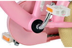 Volare Blossom 12 tum Rosa Barncykel med Korg & Dockhållare – Dubbel Handbroms, För barn 3-4 år