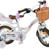 Volare Blossom Barncykel 12 tum, Vit - Lilla Cykelbutiken