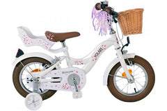 Volare Blossom Barncykel Två Handbromsar 12 tum, Vit - 3 år