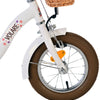 Volare Blossom Barncykel 12 tum, Vit - Lilla Cykelbutiken
