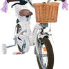 Volare Blossom Barncykel 12 tum, Vit - Lilla Cykelbutiken